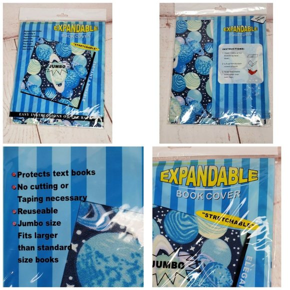 Expandable Jumbo Book Cover Space Design - Picture 1 of 6